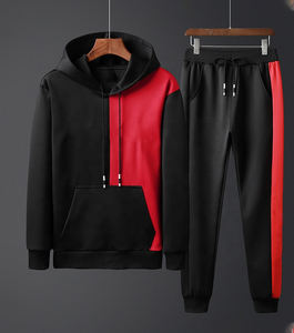 Survêtement d'entraînement pour hommes, Logo personnalisé, bloc de couleurs, coupe ample, ensemble de 2 pièces - Product Image 5