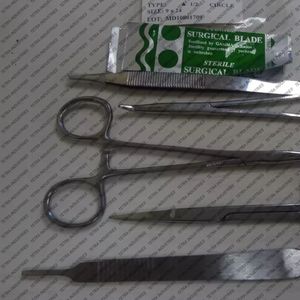 Kit de sutura de oreja de perro profesional de 7 Uds., juego de instrumentos veterinarios quirúrgicos, herramienta de cierre de heridas caninas, Kit de sutura de acero inoxidable - Product Image 2