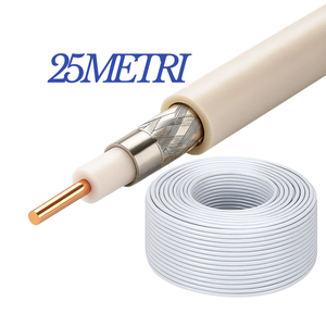 Cavo cavo coassiale TV Ø 6,5mm 75Ω classe B CCS 25 metri per impianto SAT - Product Image 1