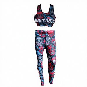 Conjunto de Leggings y Sujetador Deportivo para Mujer con Logotipo Personalizado, al por Mayor, Transpirable, Sublimado, de Dos Piezas, Protección Solar - Product Image 1