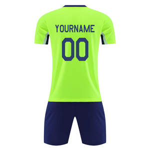 Precios al por mayor Conjuntos de uniformes de fútbol 100% poliéster ropa deportiva de secado rápido Club Traje de entrenamiento de fútbol uniforme de fútbol unisex - Product Image 4