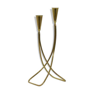 Fantaisie Calla Lily Design Chandelier De Luxe Qualité En Métal Chandelier Avec Base En Marbre En Gros Maison Table Décor Bougeoir - Product Image 2