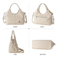OEM/ODM tersedia elegan PU/kulit asli menyelesaikan tas wanita tahan lama dengan ritsleting penutup disesuaikan warna & Desain