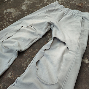 NUEVOS Pantalones Deportivos Cargo Baggy de Algodón con Efecto Desgastado y Lavado Ácido, Estilo Flare, Ecológicos, Transpirables y de Peso Medio para Hombre - Product Image 2