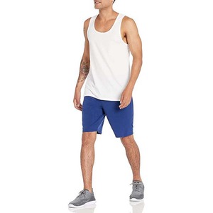 OEM Custom <b>White</b> Color Plus Size Workout Tank Top <b>for</b> <b>Men</b> High Street Style Crewneck Cotton Breathable <b>Men's</b> Clothing Tank Tops - Product Image 5