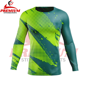 Custom Wholesale Custom Logo <b>Men</b> Long Sleeve <b>Compression</b> Rash Guard Quick Dry Polyester Spandex Fitness Wear Gym <b>Shirt</b> - Product Image 6