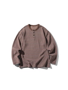 Camiseta de Manga Larga para Hombre, Estilo Americano, Otoño-Invierno, Lisa, Transpirable, Informal, Holgada, con Color y Logotipo Personalizables - Product Image 3