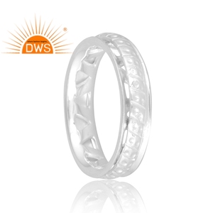 Nuevo diseño de tendencia Anillo de banda de plata esterlina Diseño personalizado Joyería para mujer Regalo para ella. - Product Image 2