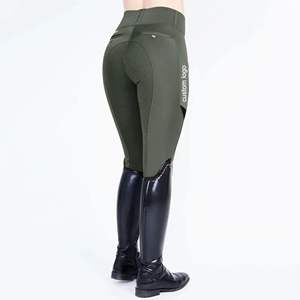 Haute qualité séchage rapide impression sur mesure broderie 4 voies Stretch Jodphurs Silicone pantalon d'équitation culotte vêtements équestres - Product Image 2