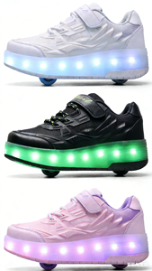Scarpe con Rotelle LED Retrattili per Bambini, Pattini a 2 Ruote per Esterni - Product Image 4