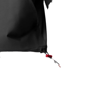 Chaqueta cortavientos lavada de talla grande con cremallera transpirable y logotipo de transferencia de calor personalizada, abrigo impermeable ligero para correr y gimnasio - Product Image 6