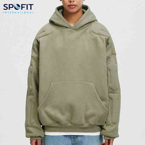 Sweat à capuche en coton mélangé, en vrac, teint en plaine, séchage rapide, impression en relief, fabriqué dans le meilleur matériau, sweats à capuche en relief pour hommes et femmes - Product Image 5