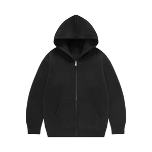 Sudadera con Capucha de Color Sólido de Alta Calidad Personalizada, Sudadera con Capucha Deportiva con Cremallera Completa, Sudadera con Capucha con Estampado Puff y Bordado para Hombre - Product Image 2