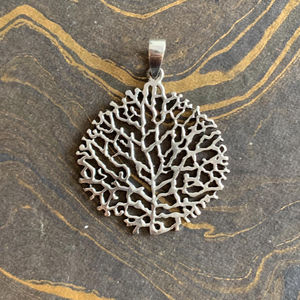 JAIPUR SILVER Handcrafted <b>Branch</b> Textured 925 Sterling Silver Designer Pendant-Elegant Everyday Wear Jewelry - Product Image 1
