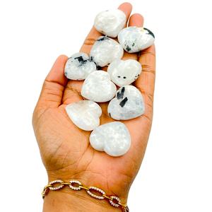 หินมูนสโตนคริสตัลธรรมชาติประดับรูปหัวใจหินอัญมณีเรกิของขวัญคริสต์มาสบ้านอาร์ตเดคโคควอตซ์คริสต์มาส - Product Image 1