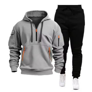 Conjunto Deportivo de Entrenamiento para Hombre al por Mayor, Trajes Deportivos Personalizados, Sudadera y Pantalones, Conjunto de Dos Piezas, Chándal para Correr - Product Image 1