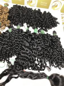 Extensions de cheveux vietnamiens crus vierges toutes couleurs de luxe perruque bouclée vague profonde lâche fermeture de trame droite d'os de vague naturelle - Product Image 4