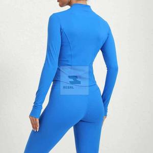 High Quality Zip-Up Long Sleeve <b>Women</b> <b>Jacket</b> Running Yoga <b>Jackets</b> - Product Image 4