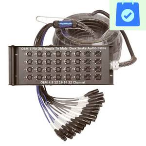 Câble audio multicanal OEM 30m XLR mâle-femelle tressé et blindé pour microphone, haut-parleur et éclairage de scène - Product Image 1