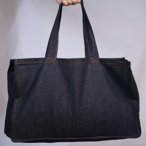 Sac fourre-tout personnalisé en toile 100 % coton, grand format, écologique, réutilisable, pour femme, avec bandoulière robuste en corde et motif lettres, idéal pour le shopping - Product Image 3