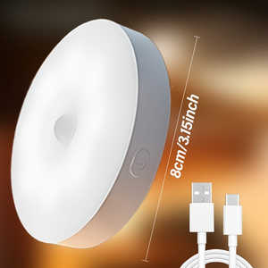 Luz Nocturna Inteligente de 8 LED para Interiores, Montada en la Pared, Recargable por USB, con Sensor de Movimiento, Cable de Carga Magnético USB - Product Image 6