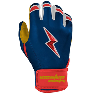 Serie Patriot Guantes de bateo de puño corto Cuero Diseño único Tasa al por mayor Bruce Bolt Guantes de bateo de béisbol - Product Image 5