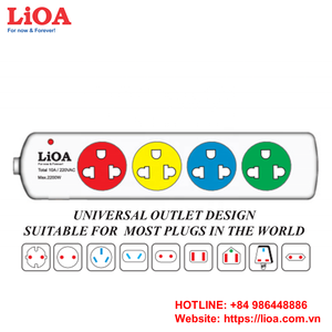 LiOA New Generation 4 Outlets Smart <b>Socket</b> 2200W/10A 4TN3.2.10 Universal <b>Extension</b> 3 Meters Non-Grounded US South Africa 220VAC - Product Image 3