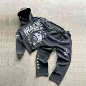 Chándal de Diseño de Moda de invierno 2025 para hombre, pantalón de rayas laterales DTG personalizable de alta calidad con logotipo, incluye pantalón y camisa - Product Image 1