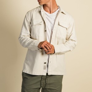 Camisa elegante informal a rayas de manga larga con botones para hombre, camiseta de franela de Color sólido de lino y algodón 100%, blusa informal - Product Image 6