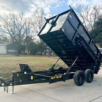 Nouvelle mini remorque à benne basculante pour tracteur 6x12/6x14/7x12/7x14/5'x10/5x7/5x8/6x10/7x16 Remorque à benne basculante à haute productivité - Camion