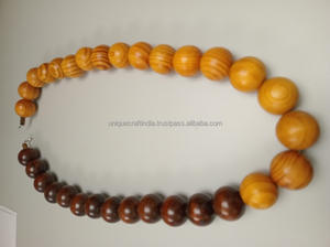 Elegante collar de cuentas de madera y resina de alta calidad para mujer, joyería clásica moderna DIY para fiestas, estilos de amor y artesanía - Product Image 2
