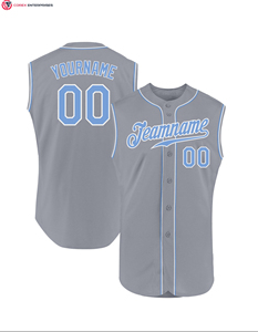 Maillot sans manches de baseball à boutons complets Gilet sans manches personnalisé pour équipe de baseball Maillot de baseball d'entraînement sans manches - Product Image 6