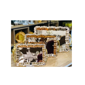 Métal Dessert Snacks Gâteau Plateau De Service Maison Hôtel Table Décor Alimentaire Plateau De Service À Prix Raisonnable Par Indian Metal World - Product Image 1
