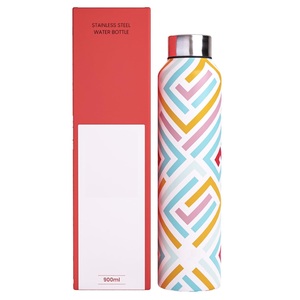 Botella de agua de acero inoxidable de tamaño estándar de impresión más vendida disponible más uso y propósito en la función de regalo de aniversario - Product Image 2