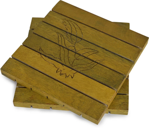 Posavasos de madera resistente al calor de buena calidad, salvamanteles de forma redonda, producto de diseño hecho a mano de calidad estándar - Product Image 6