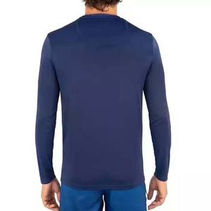 Haute qualité hommes à manches longues Compression Rash Guard confortable respirant Polyester Sapndex bleu marine vêtements de sport Rash Guard - Product Image 3