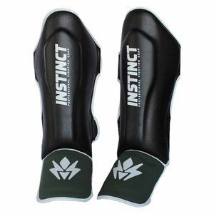 Hot Selling Unisex Customized Hybrid Genuine/PU Leather Muay Thai Shin Guard Custom Logo Protective Training Shin n <b>Step</b> Guards - Product Image 1