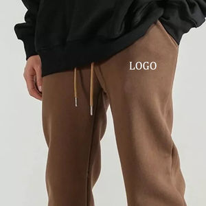 Pantalones Deportivos de Hombre, Estilo Jogger, Acampanados, 100% Algodón, Holgados, de Alta Calidad, con Cintura Elástica, para Hombre - Product Image 3