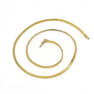 Collar de Cadena de Serpiente con Diseño Moderno para Mujer, Chapado en Oro Micro de 14K, 18K, 24K, al por Mayor - Product Image 1