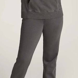 Women's Winter Sports Jogging Fitness Flat Front Fleece Pants Versatile Casual Loose with Drawstrings Two-Wear Work Pant - Product Image 5