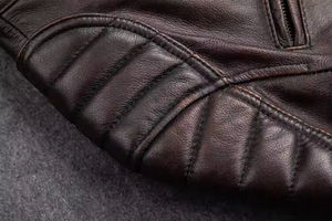 เสื้อแจ็คเก็ตหนังผู้ชายแบบสั่งทำพิเศษ ออกแบบโลโก้ของคุณเอง สำหรับใส่กลางแจ้ง  แฟชั่นฤดูหนาวสำหรับผู้ชาย - Product Image 5