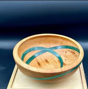 Cuenco para servir comida, utensilios de cocina para bodas, cuenco para sopa de postre de madera y resina hecho a mano más vendido al precio más barato - Product Image 4