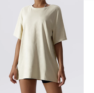 Top ample respirant vêtements de fitness vêtements pour femmes vêtements de yoga respirants coton femmes T-shirt T-shirts pour femmes du Pakistan - Product Image 6