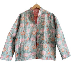 Veste en coton indien, veste en coton matelassé, veste faite à la main, veste pour femme, manteau Boho, veste florale, manteau imprimé bloc - Product Image 1