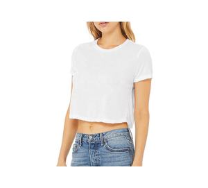 100% coton T-shirt surdimensionné goutte épaule graphique haut court équitation T-shirt personnalisé sérigraphie t-shirt pour les femmes - Product Image 1