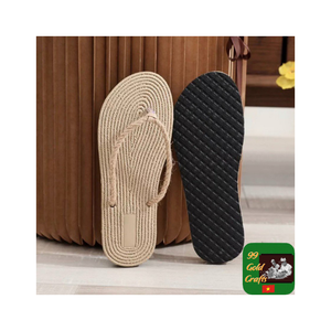 รองเท้าแตะหญ้าทะเลธรรมชาติทันสมัยสำหรับผู้ชายและผู้หญิงรองเท้าแตะหญ้าทะเลผักตบชวาใส่สบายสำหรับสวนในบ้าน - Product Image 3