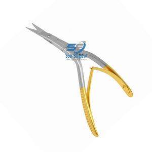 Caplan Septum Nasal Scissors Serrated Angled Blades <b>Bauble</b> Action Tungsten Carbide Inserts T.C for Rhinoplasty ENT Surgery - Product Image 1