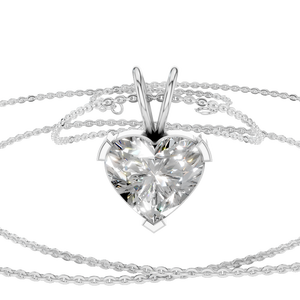 สร้อยคอจี้เพชรโมอิสซาไนต์ทรงบริลเลียนต์ 2 กะรัต รับรองโดย IGI ดีไซน์ทันสมัย ทองคำแท้ 14K ชุดเครื่องประดับสำหรับผู้หญิง ขายส่งสำหรับงานแต่งงาน - Product Image 4