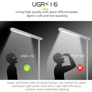 Lampes de sol LED 40W avec abat-jour en métal, commande tactile, <span class=keywords><strong>lampe</strong></span> de lecture, <span class=keywords><strong>lampe</strong></span> de bureau, <span class=keywords><strong>lampe</strong></span> thérapeutique avec effet de lumière du soleil - Product Image 4