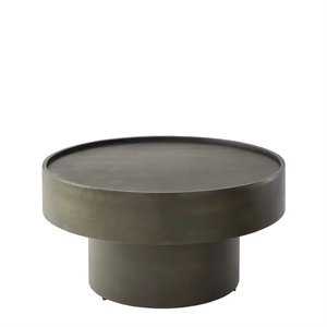 Table basse élégante de couleur argentée de conception attrayante de table d'appoint de canapé de salon en métal et verre de qualité - Product Image 2